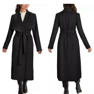 COLE HAAN 
Wool Blend Belted Wrap Coat